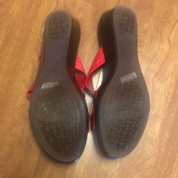 Beautiful Rhinestone Red Leather Women’s Shoes Made in Italy Size 11 - Picture 7 of 17